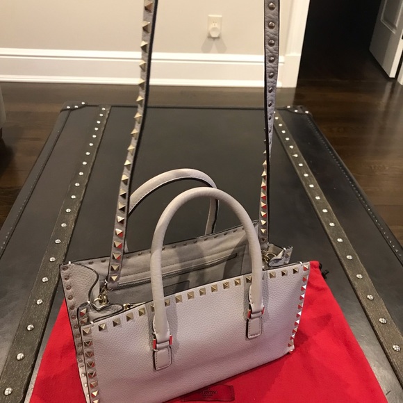 Valentino Rockstud Medium Double Handle Gr… - Picture 4 of 8